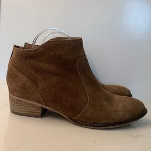 Seychelles Reunited Tan Suede Leather Ankle Boots Size 9
